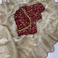 Soft GMY Silk Fabric Sequance and Zari Embroidery Work Saree
