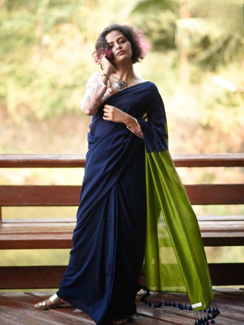 Beautiful Demanded Half Half Mal Cotton saree Collection Presented