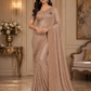 Elegant Rose Gold Designer Saree Set