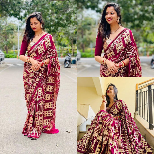 SUPERHIT TRENDING BOLLYWOOD FULL SEQUINS SAREE with HEAVY FOX GEORGETTE🔥